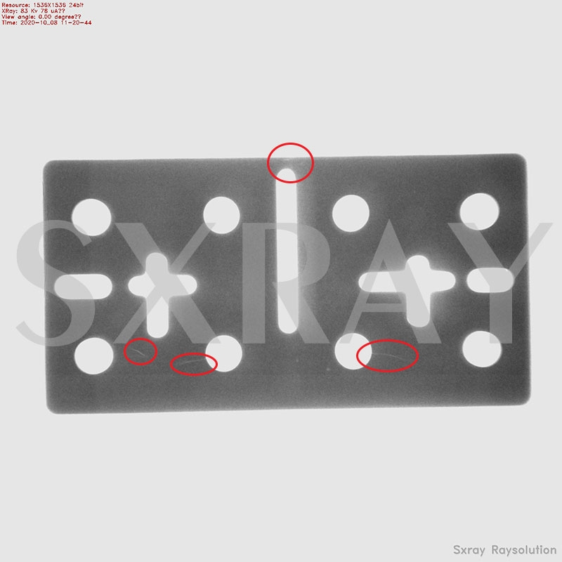 陶瓷裂缝X-RAY检测效果图（0.6mm厚）